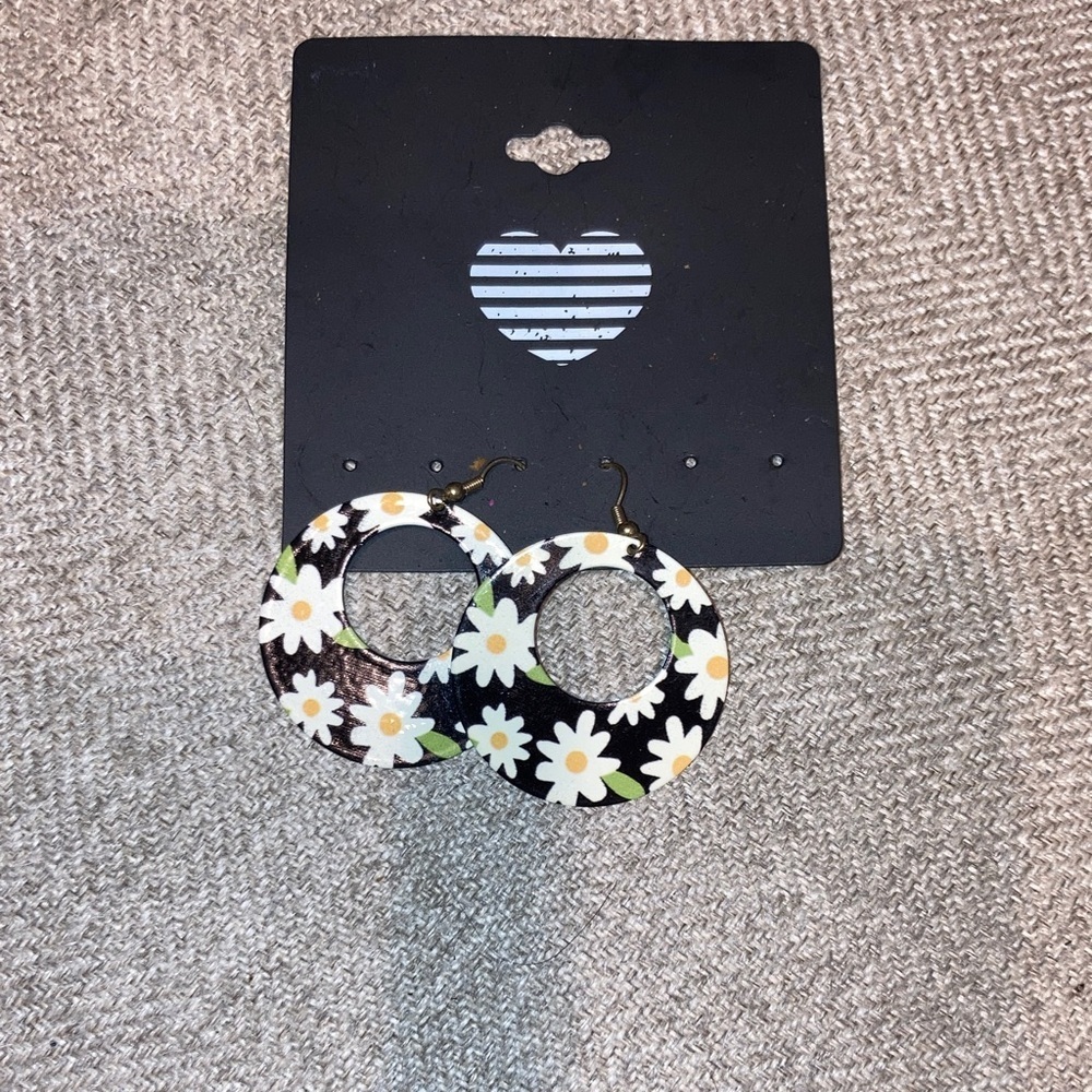 Floral Hoop Earrings
